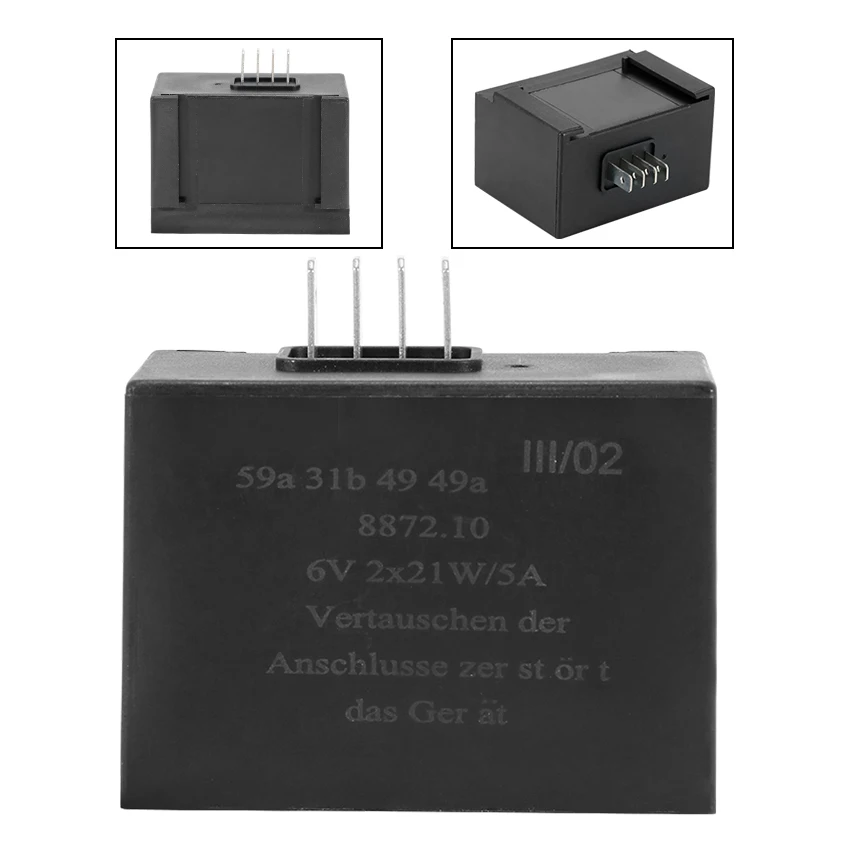 Relé de encendido CDI para motocicleta Simson Albatros 50 S50 S51 S53 S70 S80 S83 SD25 SD50 SR50 SR80 para Simson 6V 2X21W/5A RELAY