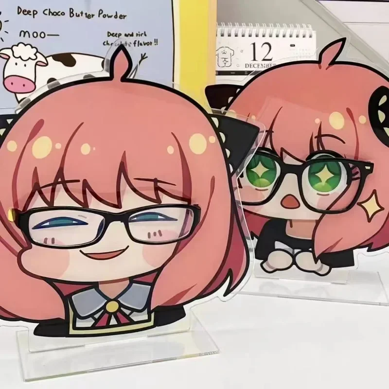 Акриловый держатель очков Anya Alstreim, периферийные устройства для семейного аниме, мультяшный милый оригинальный Многофункциональный стоячий знак Акриловый держатель очков Anya Alstreim, периферийные устройства для семейного аниме, мультяшный милый оригинальный Многофункциональный стоячий знак
