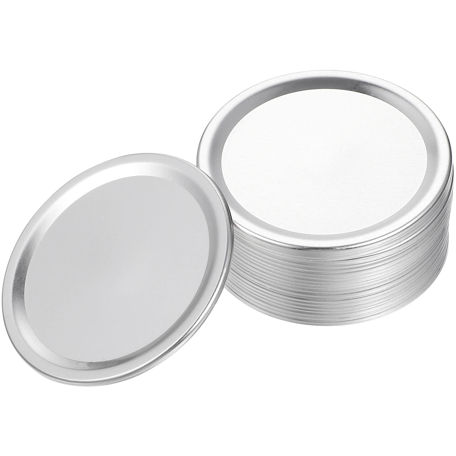 

24pcs Mason Jar Split Cover Metal Sealing Gasket Leak Proof Canning Lid Tin Caps For Glass Jars Storage Solid Lid Kitchen Bar