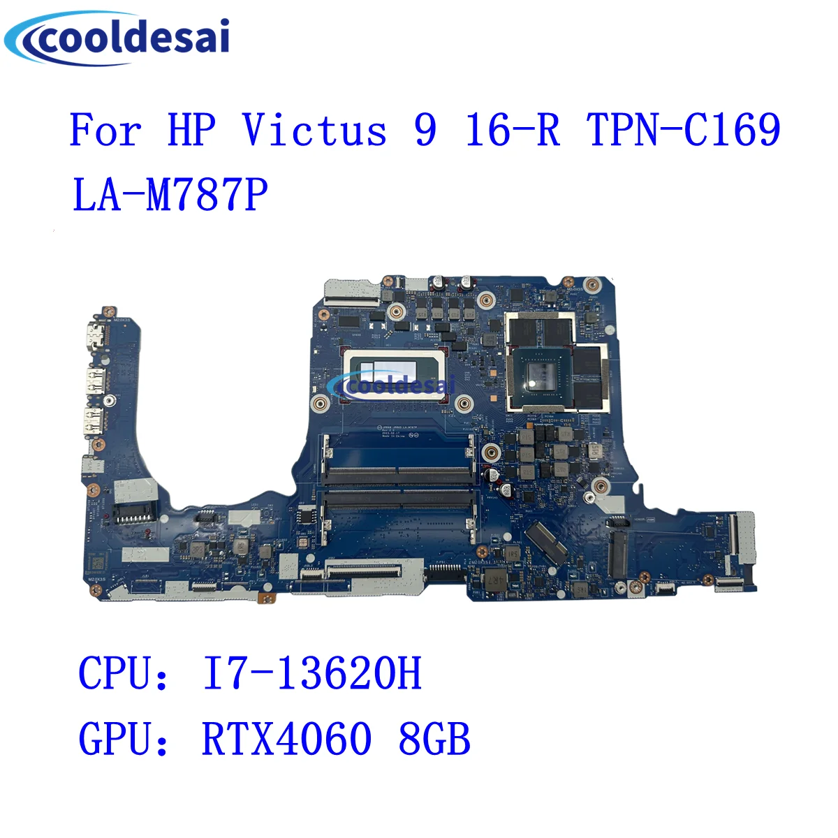 

LA-M787P для ноутбука HP Victus 9 16-R, материнская плата TPN-C169 I7-13620H, процессор RTX4060, 8 ГБ графического процессора, 100% полное тестирование, точечный инвентарь