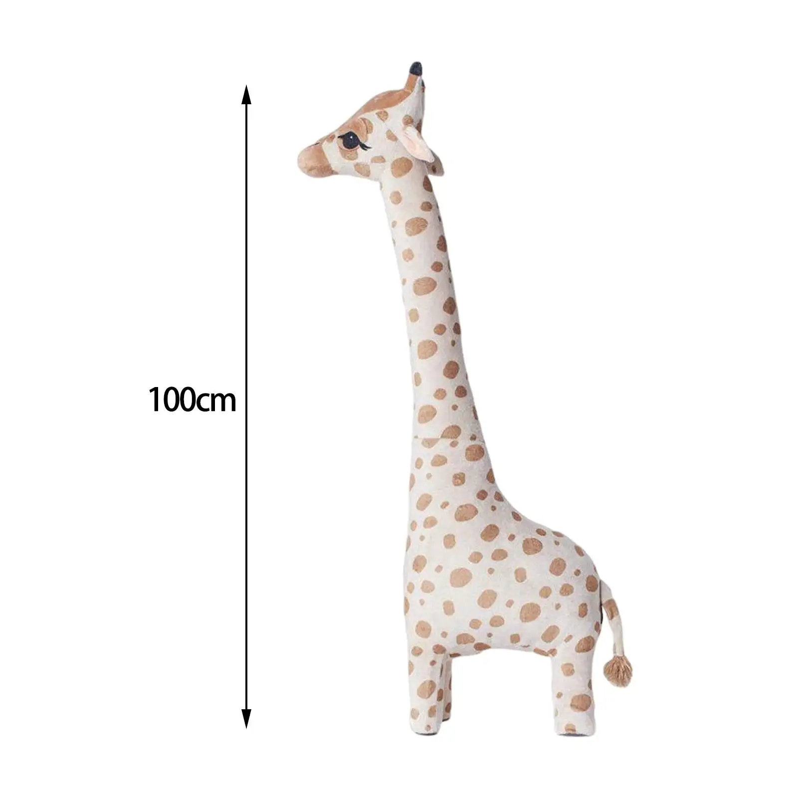 Animal de pelúcia girafa brinquedos de pelúcia decorações para casa simulação realista dormir