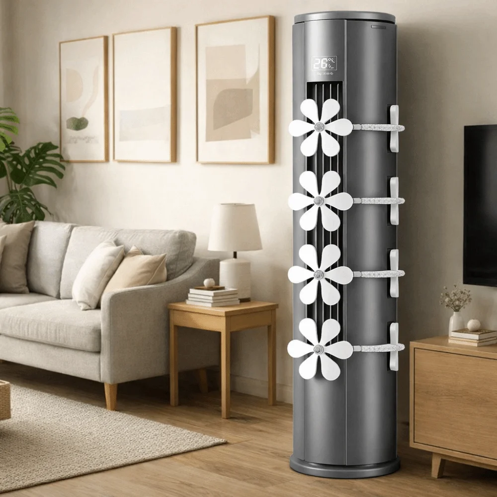 

Wall Mounted Air Conditioning Ventilator Windmill Shaped Anti Direct Blowing Air Conditioner Vent Fan Adjustable Plastic