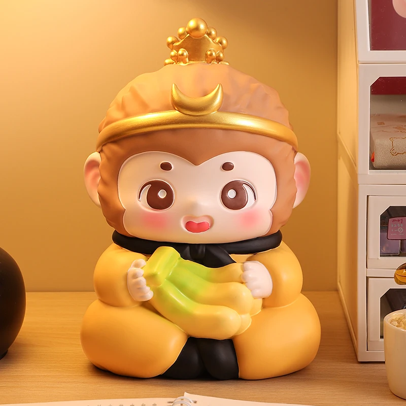 Journey To The West Vinyl Piggy Bank, Sun Wukong Tang Monk Coin Box Desktop Collectible Ornament