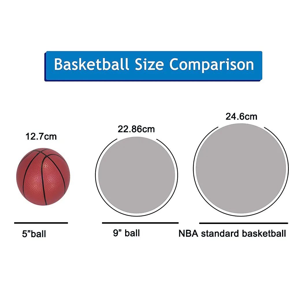 Baloncesto de PVC para niños, juguete para niños, juego de interior y exterior, 5,5 pulgadas, 3 piezas