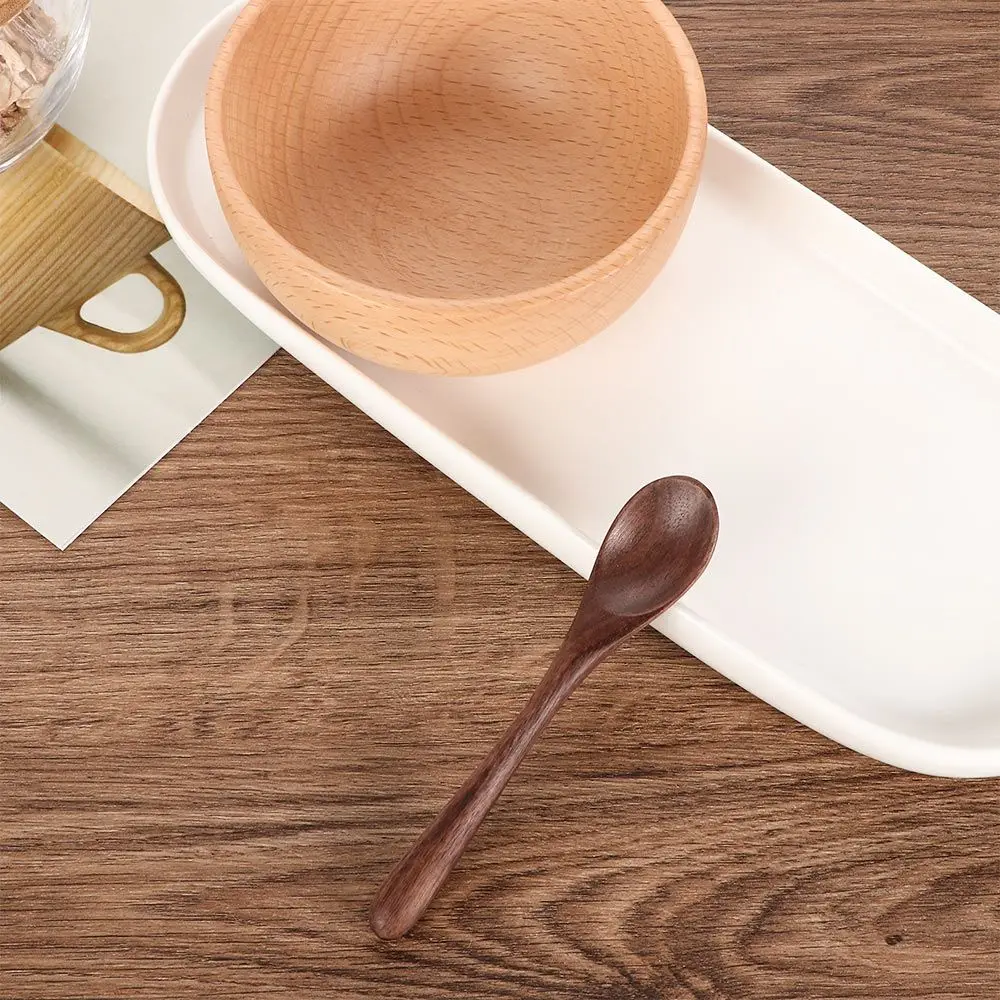 Zwarte Walnoot Houten Dessert Cadeau Roer Lange Scoop Soeplepels Keukenbenodigdheden Rijst Scoop Servies