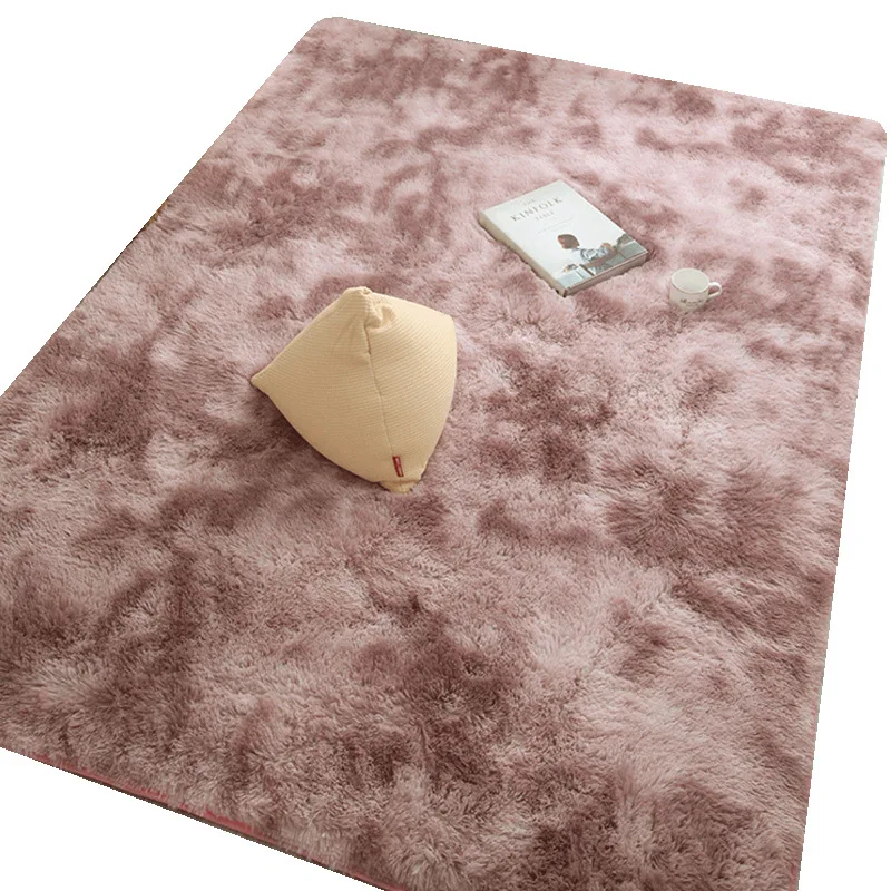 thickened Carpet Gradient Tie-dye Plush Rug Living Room Coffee Table Pad Carpet Bedroom Bedside Bay Window Rug Baby Crawling Mat