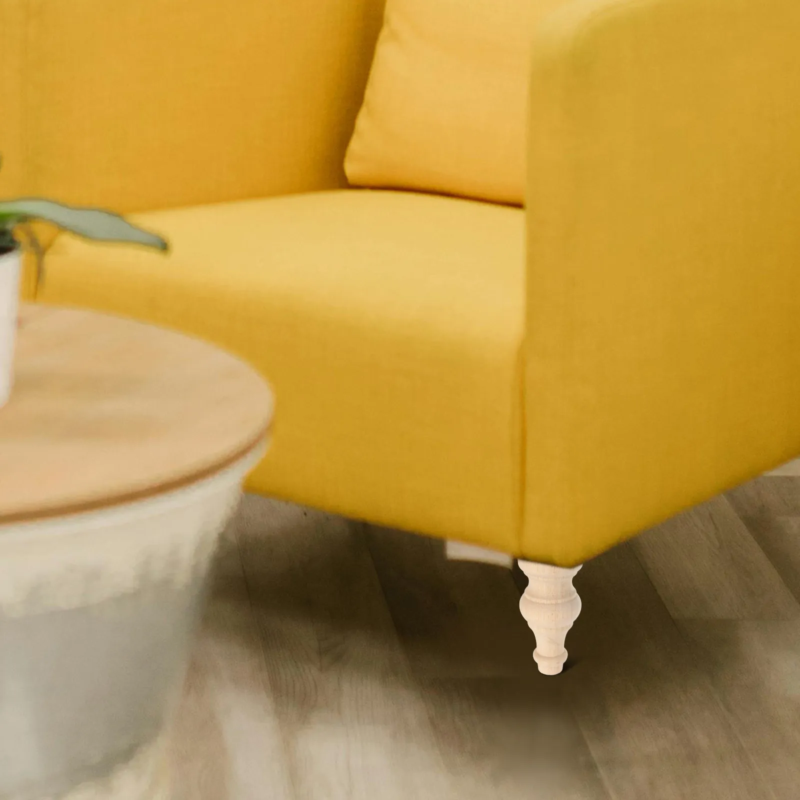 

4 шт. неокрашенных ножек для мебели из массива дерева, стильные винтажные деревянные ножки для дивана, стола, комода, шкафа, легко устанавливаемые, для замены