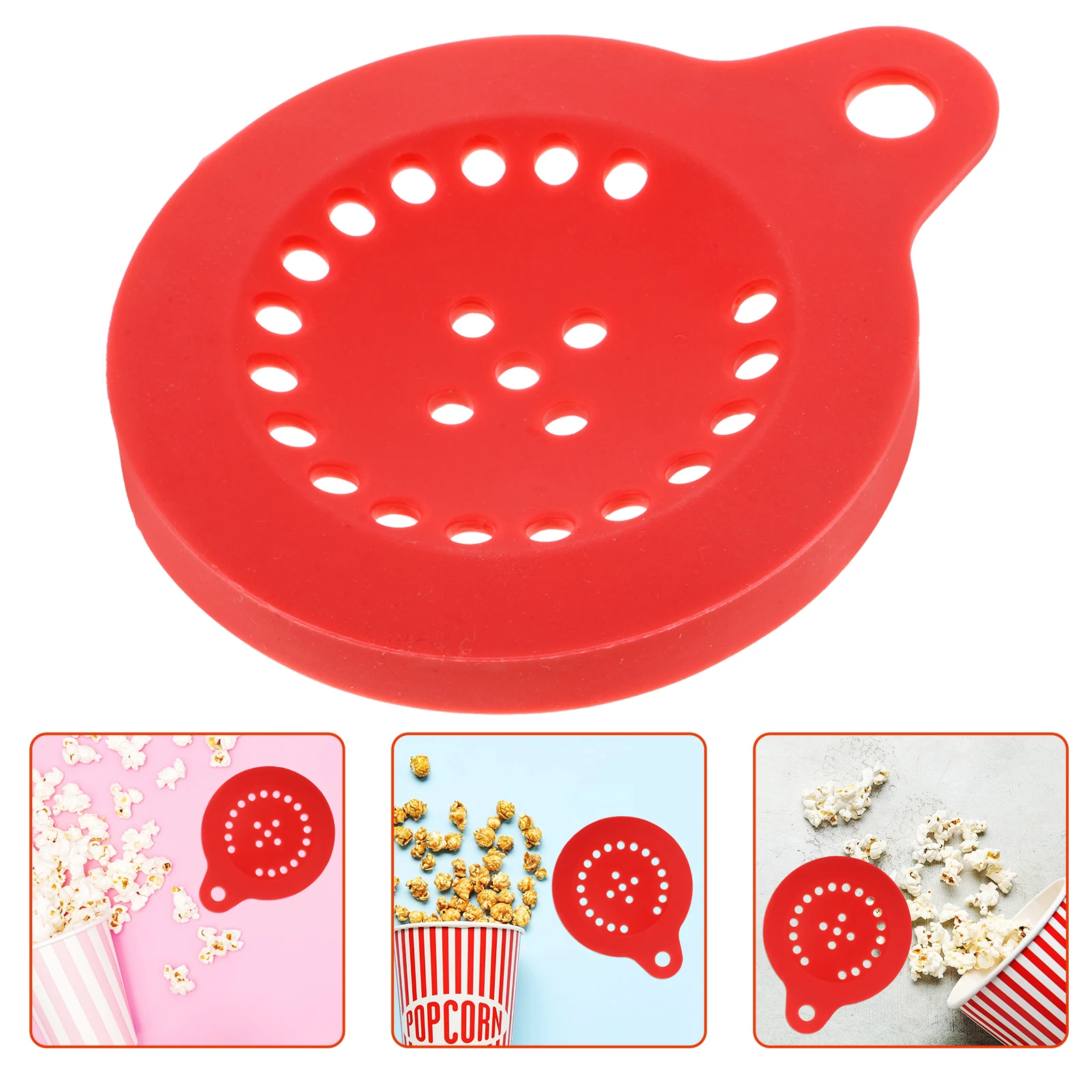1pcs Popcorn Popper Lid Multi-Hole Silicone Popper Cover Reusable Microwave Food Container Cover Replacement Popcorn Bucket Lid
