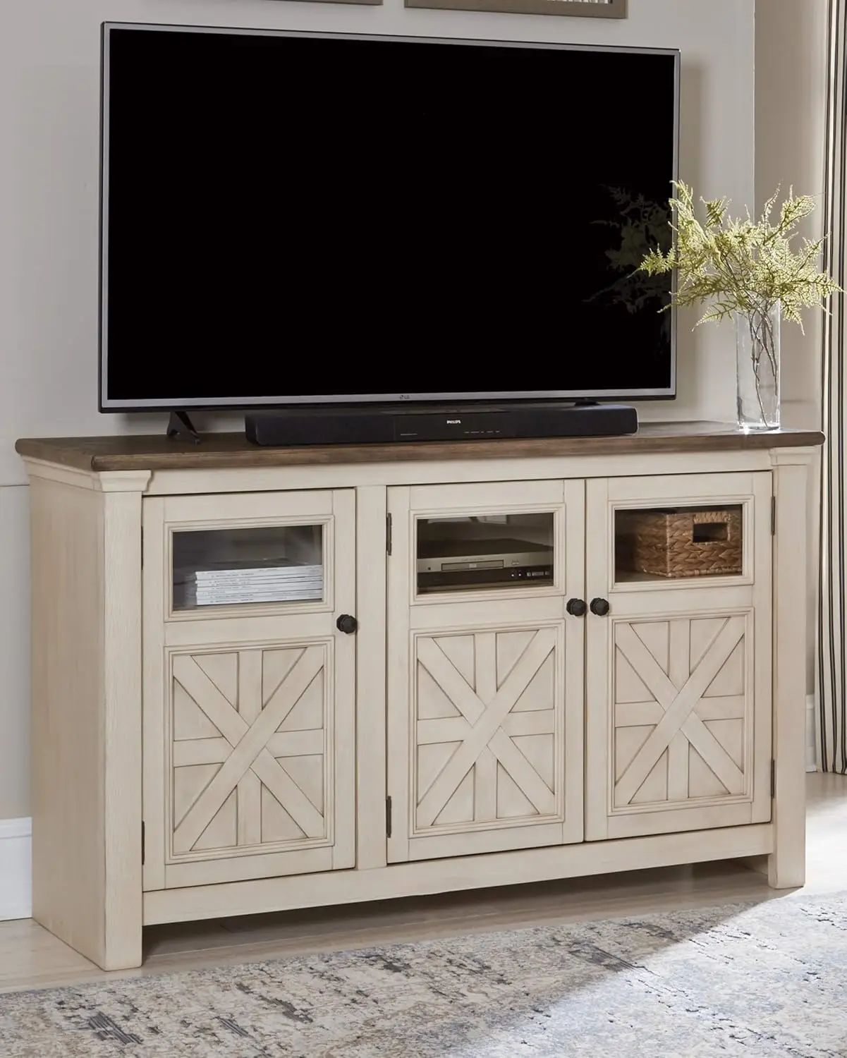 Bolanburg Farmhouse Tv Stand Fits Tvs Up To 58