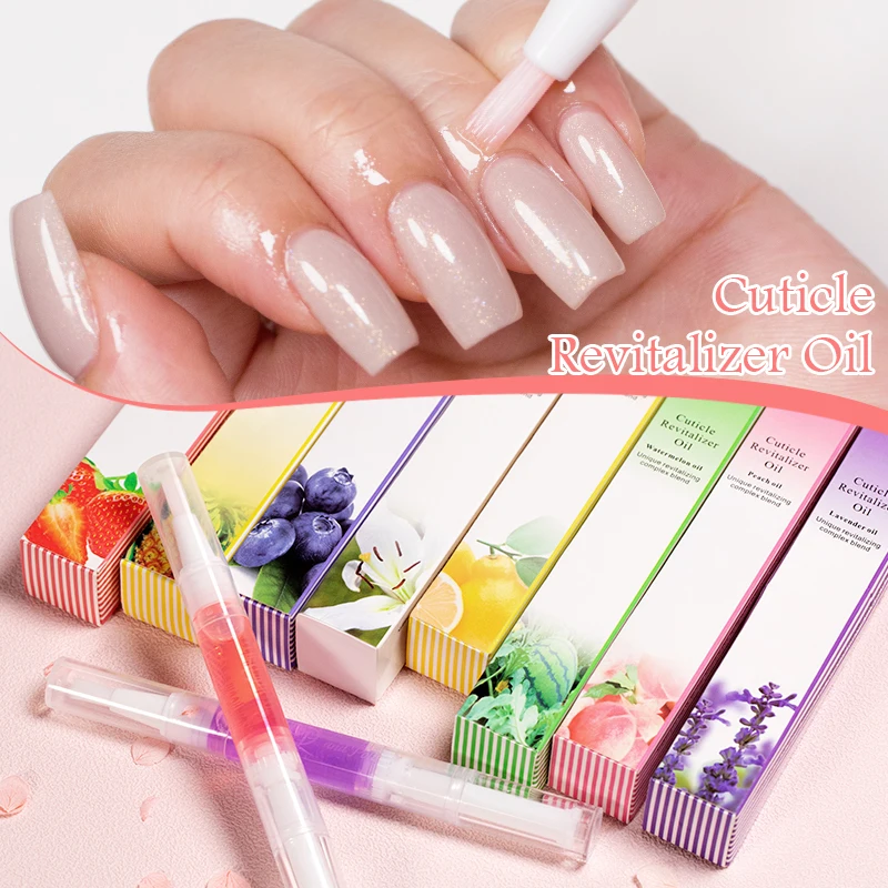 

PUENTE Nail Nutrition Oil Pen 5ML Cuticle Revitalizer Oil Prevent Agnail Nail Treatment Nail Polish Nourish Skin 8 Smells