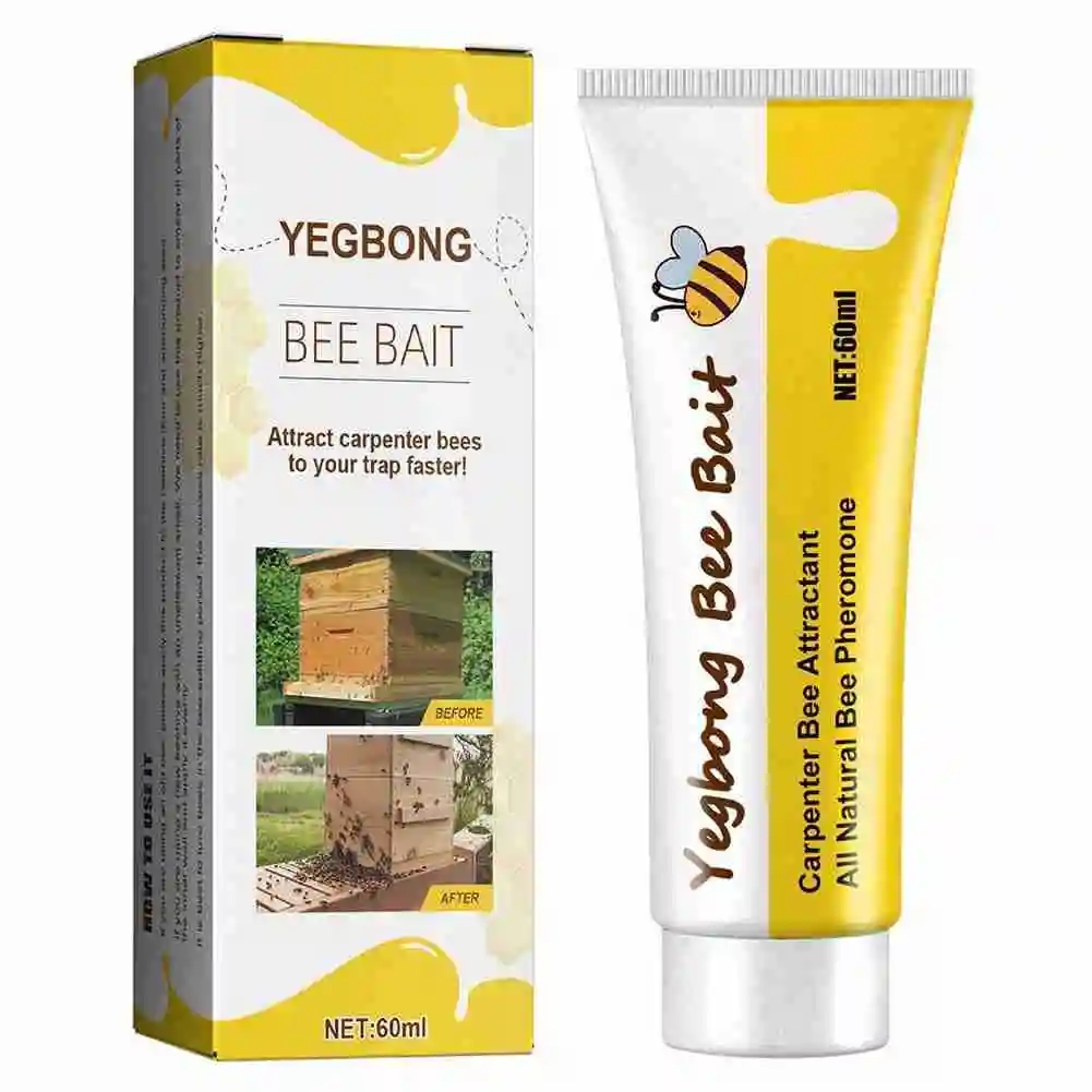 60ML Bee Bait Bee Swarm Commander Lure Bait Bee Cage Trap Kit Beekeeper Tools Beekeeping Wild Bee Hive Swarm Liquid
