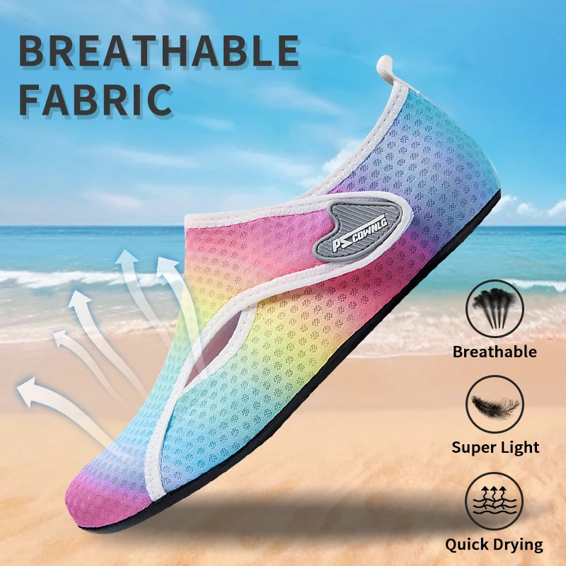 Quick Drying Water Shoes Non-Slip Breathable Summer Aqua Beach Sandal Flat Shoe Seaside Slipper For Men Women Creek Shoes 1Pair image 6