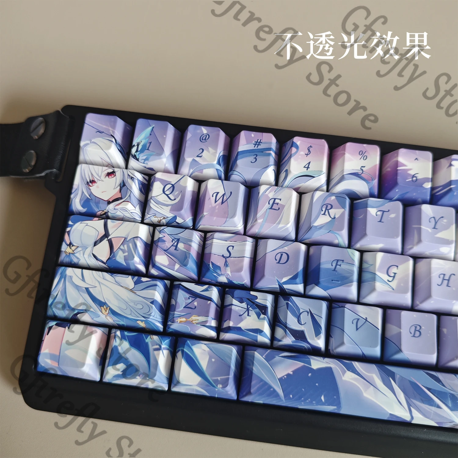 Genshin Impact Skirk Topi Keyboard Anime Keypad Mesin Komputer Keycap Kforce Dekorasi Cosplay Rekan Kerja Elemen Kuadrat Ambitus
