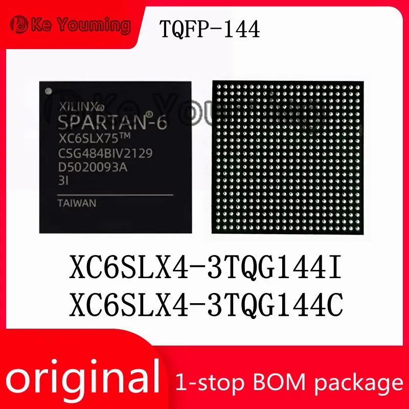 Integrated Circuit IC for Gate Array, XC6SLX4-3TQG144I, XC6SLX4-3TQG144C, TQFP-144, FPGA-Field, 1Pc