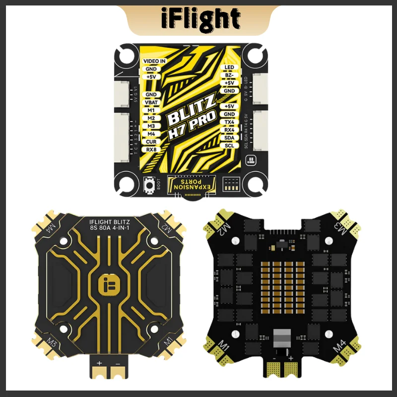 iFlight BLITZ H7 Pro Combo Set with BLITZ E80 Pro 4-IN-1 ESC (With CNC Alum Cover or Without CNC Alum Cover) for FPV Parts