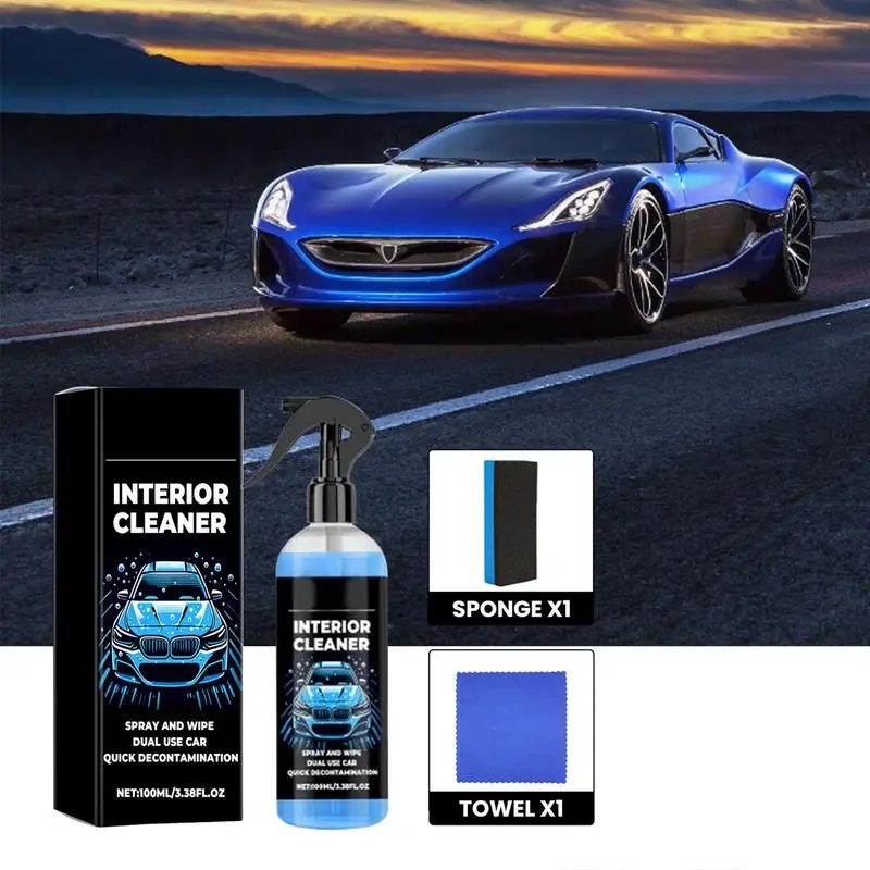 

Car Roof Cleaner Spray 100ML Powerful Car Roof Cleaning Spray Fabric Cleaning Tool Car Interior Cleaning Spray Car Roof Stain