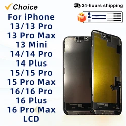 OLED 16 LCD For iPhone X XS XR 11 12 13 PRO Screen For iPhone 14 Plus 15 pro Touch Screen For INCELL 16 Pro max Display 12 Mini