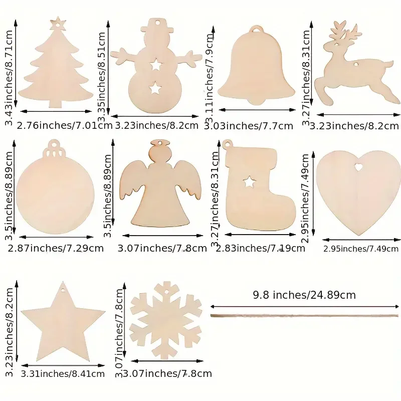 10pcs Whimsical Christmas Decorations Set - Creative DIY Graffiti Painting Chips for Home and Outdoor Decor Festive Season