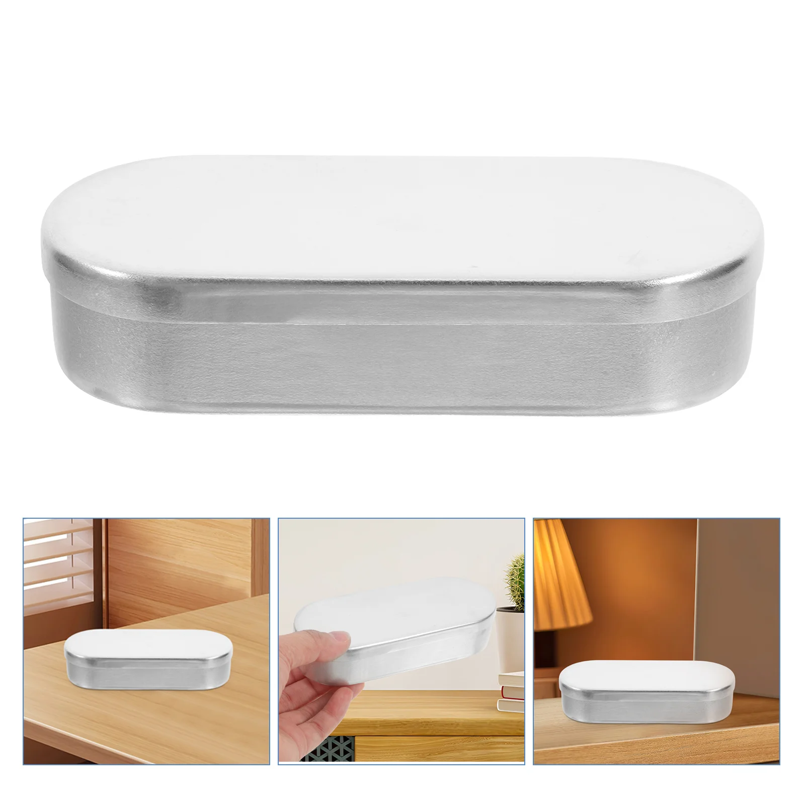 

Aluminum Thermometer Holder Storage Box Lid Portable Organizer Compact Storage Case for Family Clinic Hospital