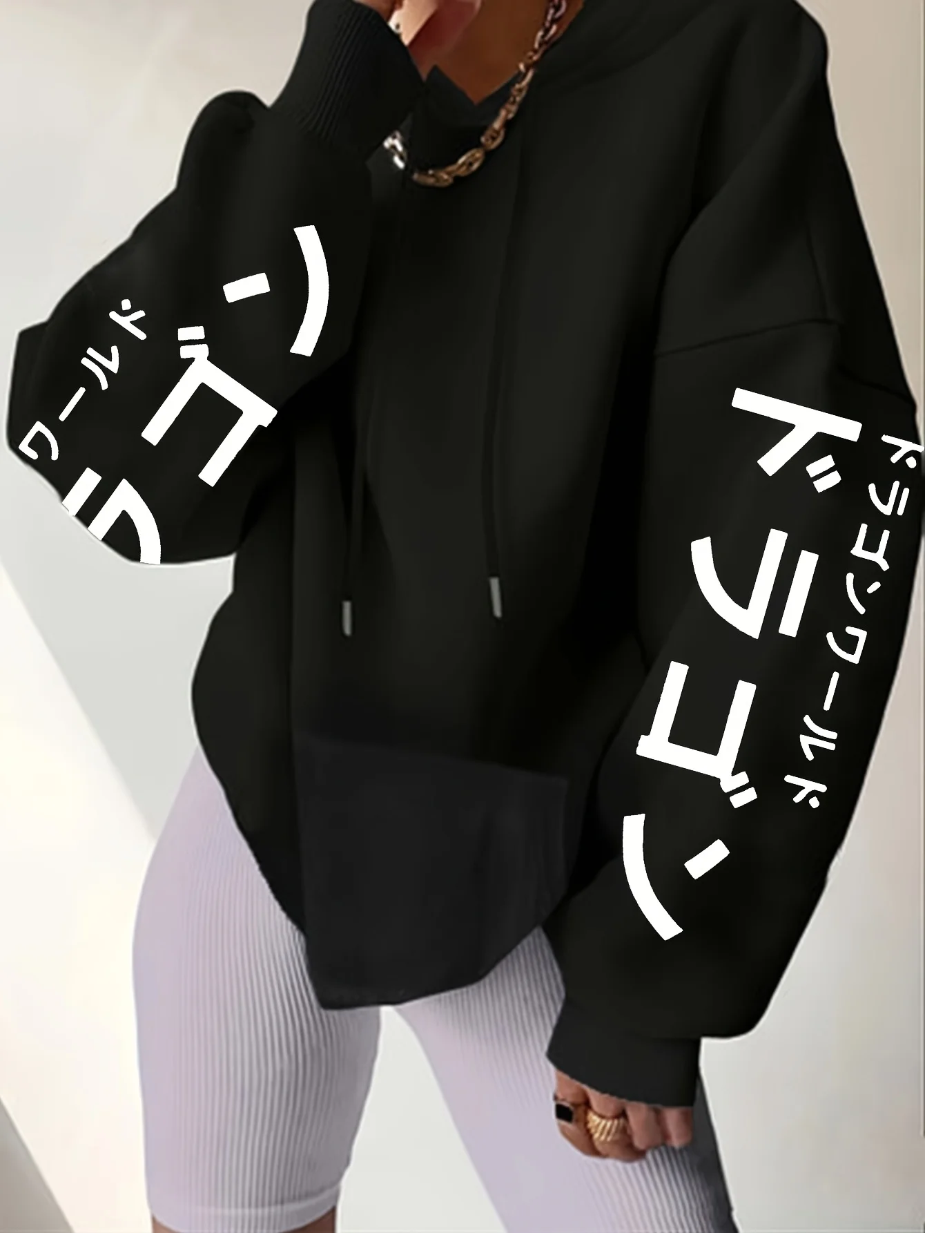 Y2k Trendiger und Cooler Modischer Lässiger Kapuzenpullover, Damen Herbst- und Winter-Mode Lässiger Kapuzenpullover – Detail 3