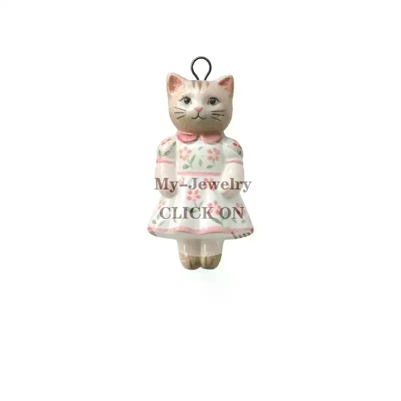 1Pcs Color Preserved Stainless Steel DIY Jewelry Necklace Bracelet Accessories Cartoon Owl Squirrel Hedgehog Charms Pendant