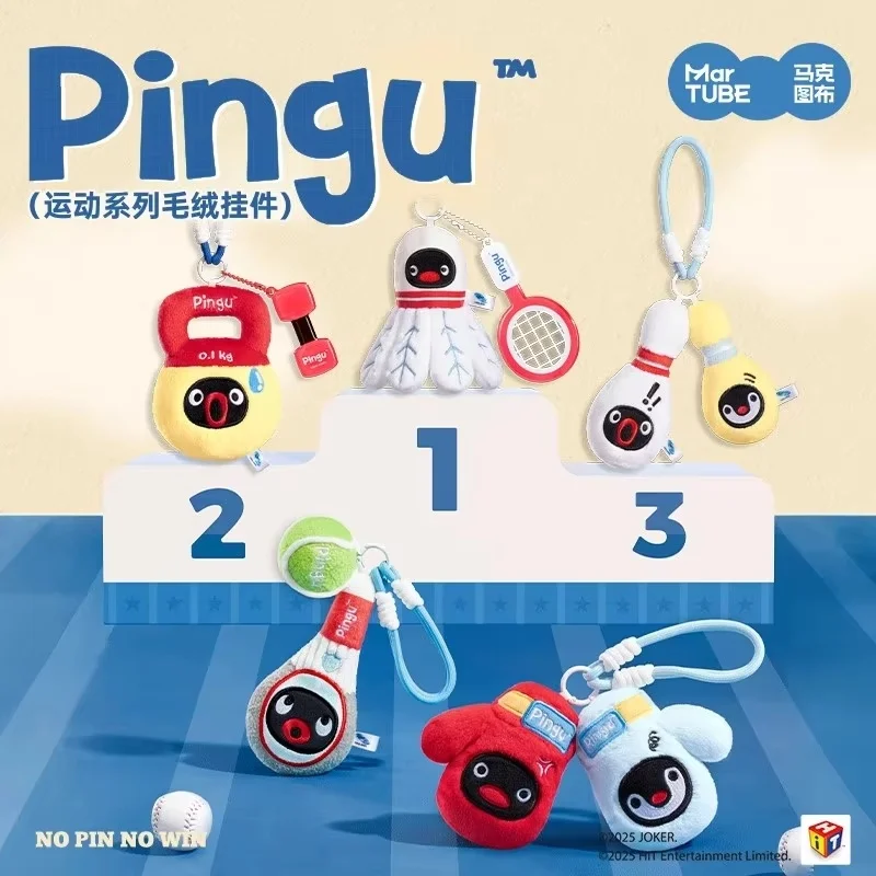 Nieuwe Echte Pingu Knuffel Kawaii Pop Pingu Sleutelhanger Pinguïn Sleutelhanger Pinguïn Sport-Stijl Pluche Sleutelhanger Knuffel Gift speelgoed