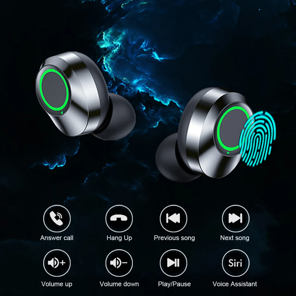 NES TWS Wireless Bluetooth Earphones Sport Stereo Headphones HiFi Music Earbuds With Built-in Microphone HD Call Gaming Headset