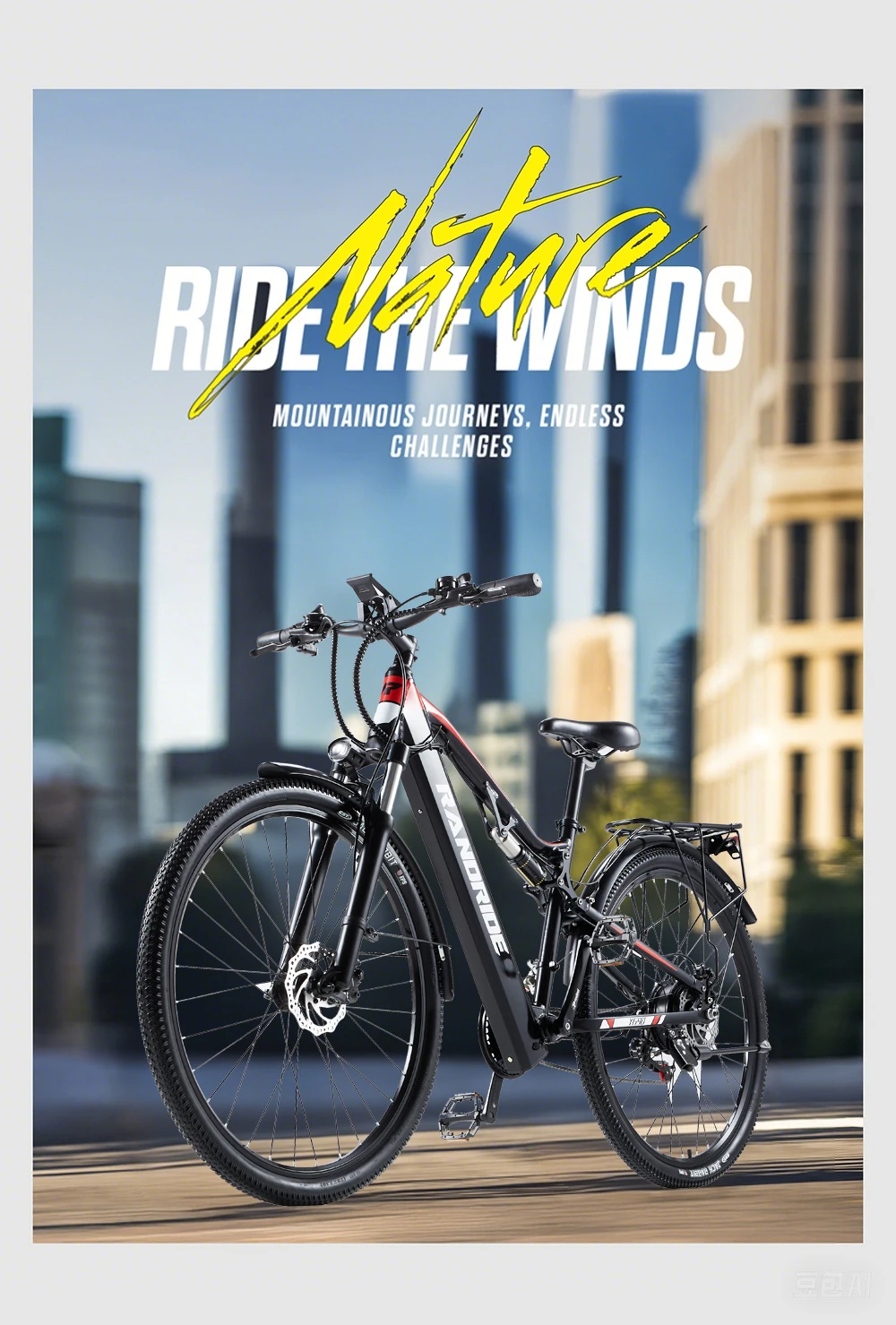 Elektrofahrrad RandRide YG90B-29 48V17AH Akku 1000W Motor 45KM/H Geschwindigkeit Allterrain-Mountainbike E-Bike EU-Lagerbestand – Detail 7