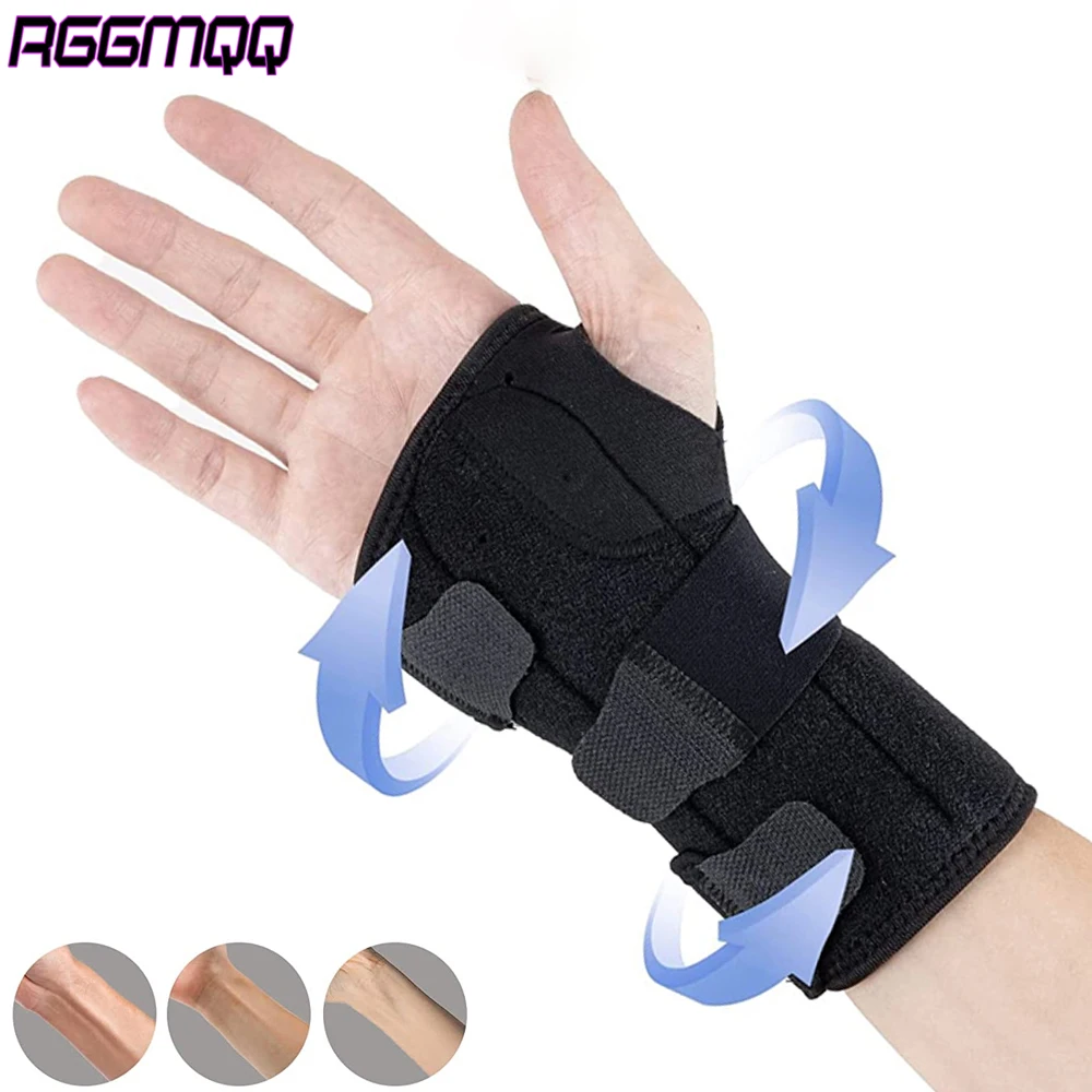 Adjustable Wrist Brace Night Support for Carpal Tunnel,Upgraded with Double Splint Hand Brace For Pain Relief, Injuries, Sprains