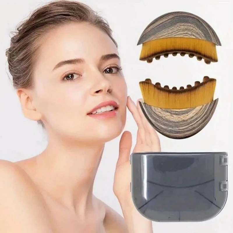 Lymfatische gezichtscontourborstel Jawline gezichtsmassagehulpmiddel met opbergkoffer Ergonomische vorm voor dagelijks huidverzorging Routinegebruik