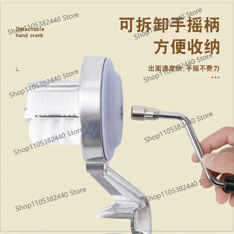 Hand Crank Manual Pasta Maker, Multifunctional Dough Sheeter Macaroni Press, Homemade Italian Pasta Noodle Machine for Kitchen