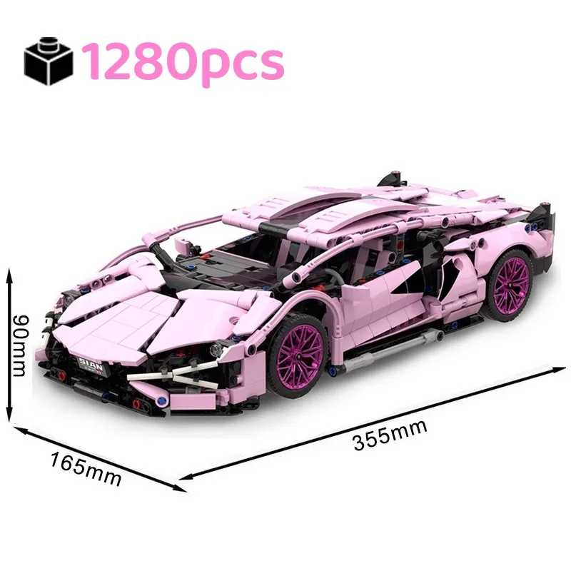 Technical Super Sports Car Lamborghinied Power Motor Control Building Blocks MOC 42115 City Speed Vehicle Bricks Toys Kid Gift