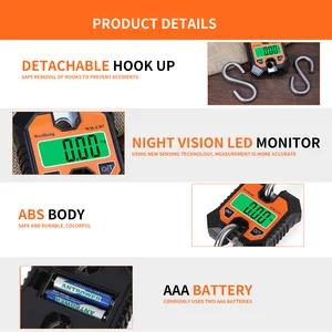 Dekomierbare industrielle tragbare Mikrokranskala, elektronisches Stahlwerkzeug, Hängekoffer, digitales Wiegen heiß, 100 kg, 250 kg, 50g 6 Hauptverkaufsbilanz Crane 100 kg - №2