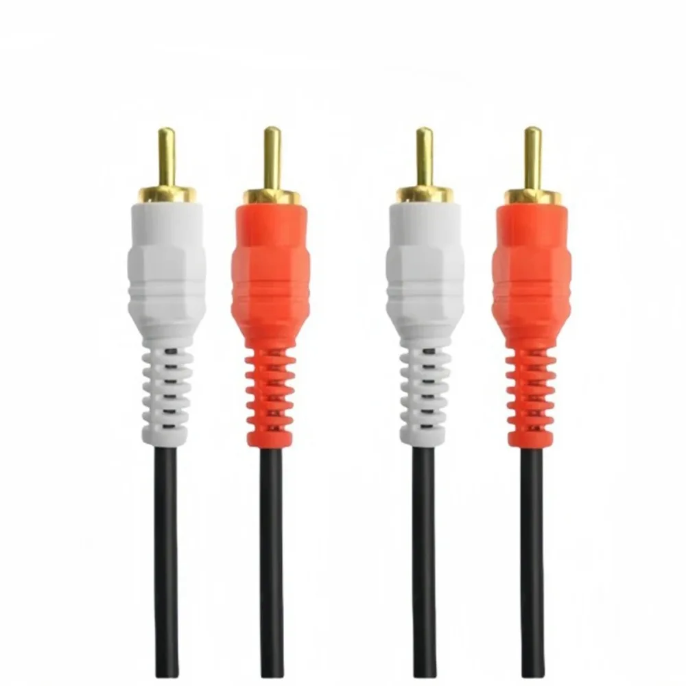 2RCA Male to Male Audio Cable 1.5M-20M, Gold Plated 2RCA Stereo Cord For Home Theater DVD TV Box Speaker Amplifier Sound System