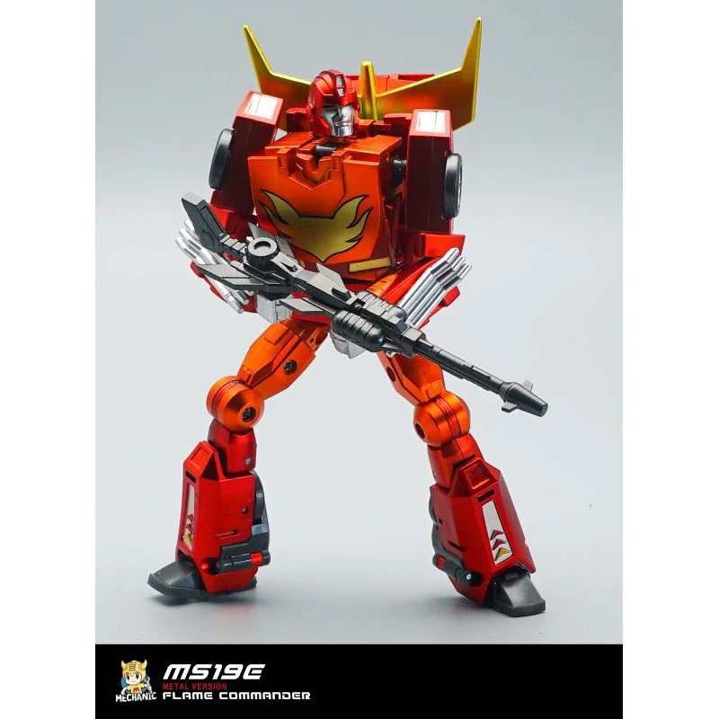 변환 MFT MS-19E MS19E Rodimus 프라임 메탈릭 페인트 플레이트 소규모 액션 피규어 모델 컬렉션 장난감 선물 재고 있음