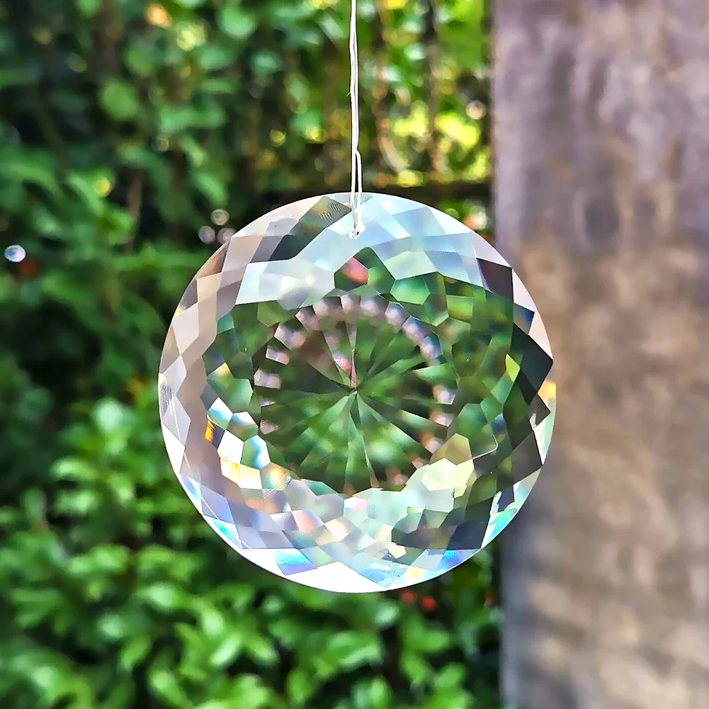 Delicate Faceted Glass Drop Suncatcher Transparent Hanging PrismDIY Chandelier Component Ornament Craft Decoration Garden Window