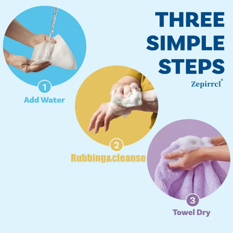 125/250 Sheets Disposable No-Rinse Foam Hand & Body Cleansing Towels.Quick body cleaning without washing off, ideal for travel, camping, swimming, fitness and outdoor work.Convenient shower helper, size 30*30cm