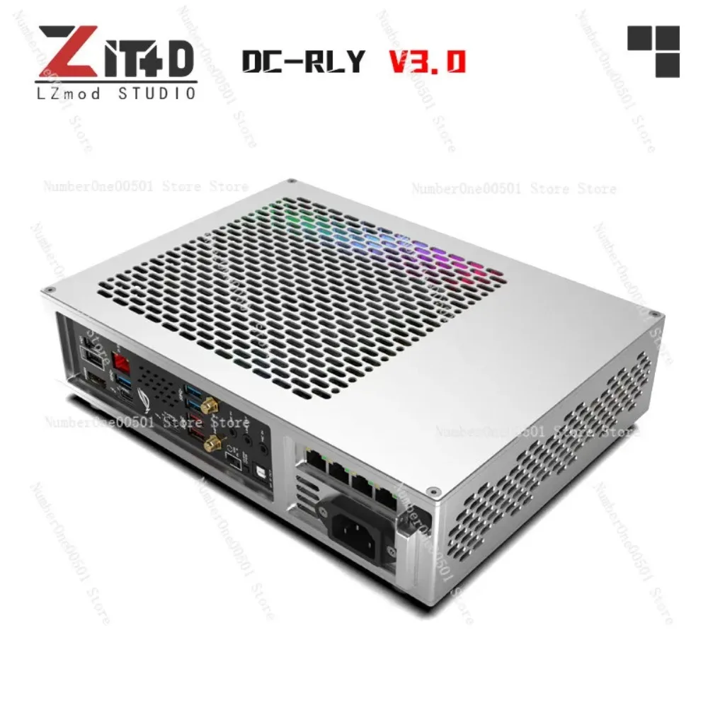Lzmod Mini DC-RLY V3 Soft Router ITX Case 3.16L Mini Chassis Support Internal External Power Supply