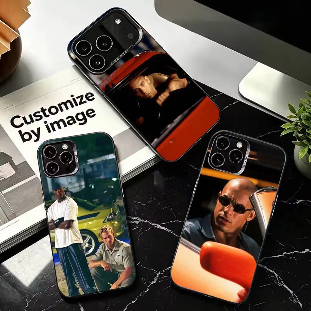 Cool F-Fast Furious Phone Case For iPhone 17,16,15,14,13,12,11 Plus,Pro Max,XS,Colorful Silver