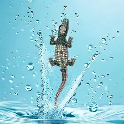 New Fashion Alloy Rhinestone Crocodile Brooch Retro Animal Unisex Pin Suit Clothing Accessories