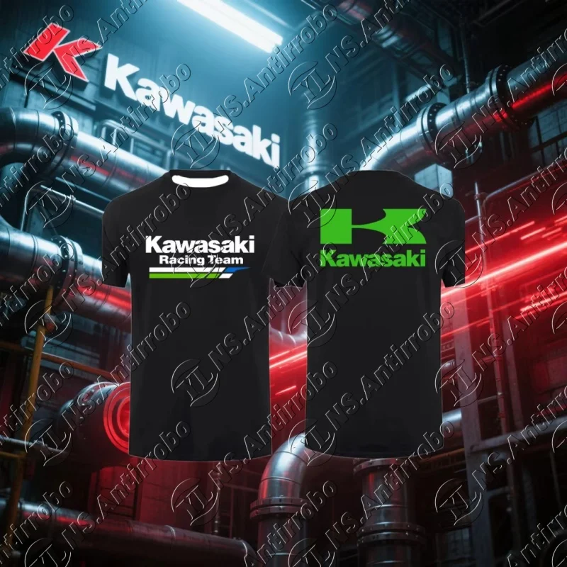 

25-26 летняя новая мужская футболка Kawasaki Ninja Locomotive Motorcycle Factory Team для мальчиков, одежда для велоспорта, тренировочный топ для детей/взрослых