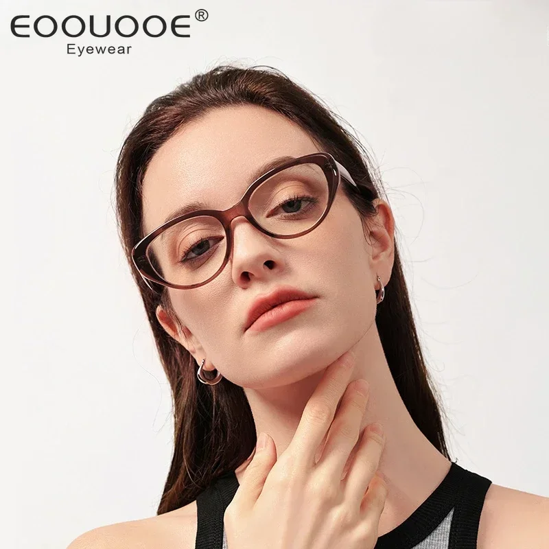 100% Acetate Glasses Frame Fashion Ladies Model Brand Fashion Women Sunglasses Handmade Optics Prescription Eyglasses 6021