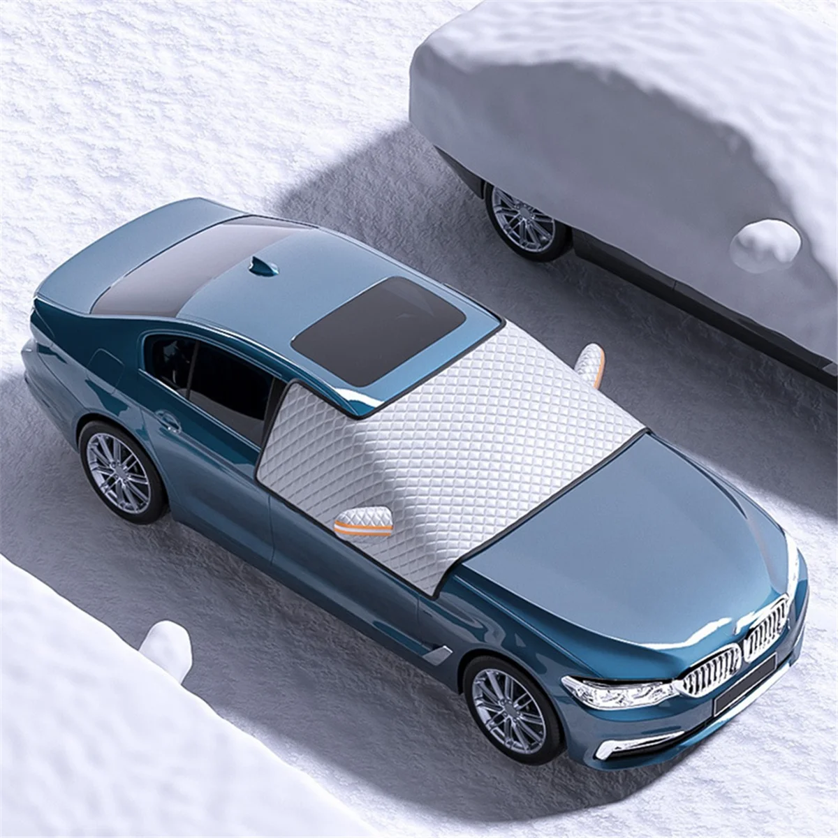 Car Snow Cover Car Windshield Hood Protective Cover Snow and Frost Sun Protection Cover Car Snow Cover