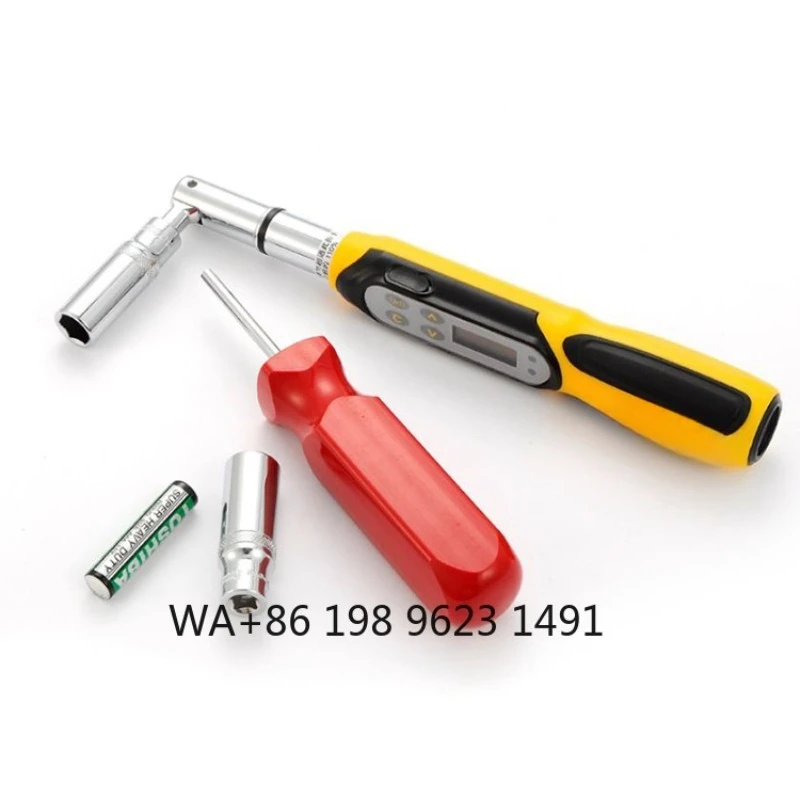 digital display torque wrench, lightweight mini spanner with flexible adapter, accurate hand tool for DIY craft