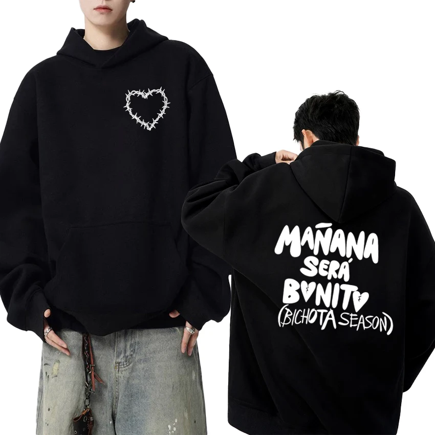 

Singer Karol G Popular Music albums Mañana Será Bonito printed Hoodie Unisex Casual fashion Sweatshirt Men women Fleece pullover