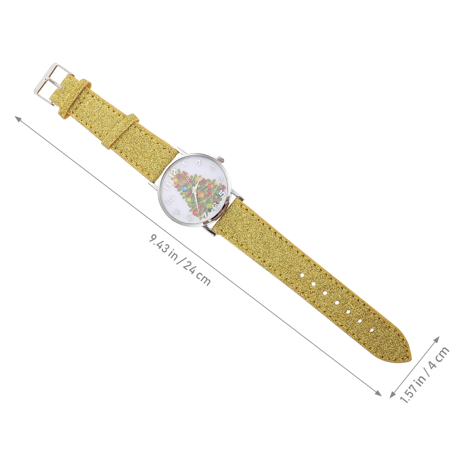 Relógio Feminino com Padrão de Natal em Aço Inoxidável e Liga de Zinco, Elegante, à Prova de Ferrugem, Longa Duração, Presente de Natal