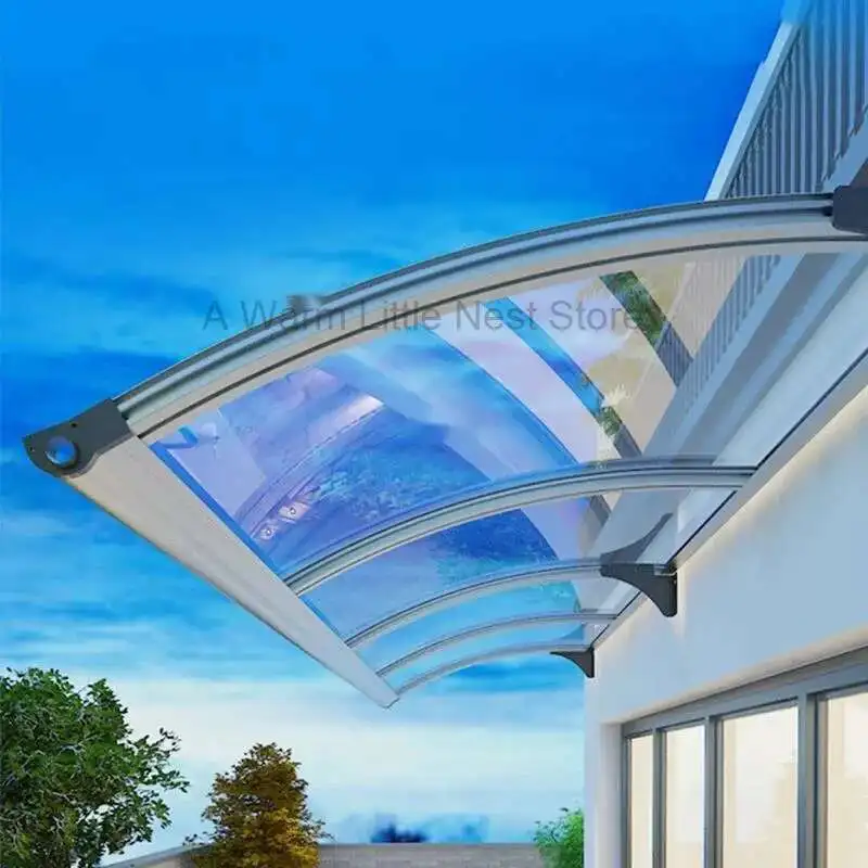 

Modern Large Sink Aluminum Alloy Gazebos Home Window Courtyard Eaves Rainproof Pergola Transparent Plate Awning Garden Pavilion