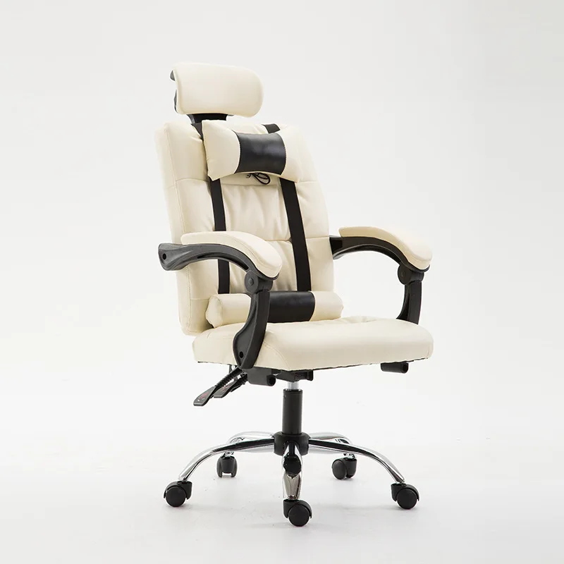 Leather Office Chair Can Recline Office Chair With Caster Back
