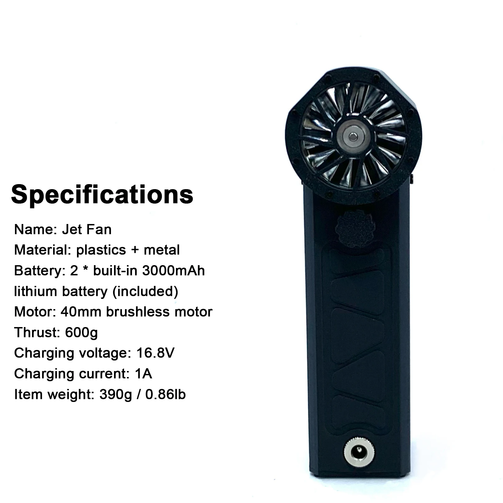 Handheld X40 Jet Fan 600g High Thrust Violent Fan 40mm Brushless Motor Ducted Turbofan Dust Blower Keyboard Cleaning Tool