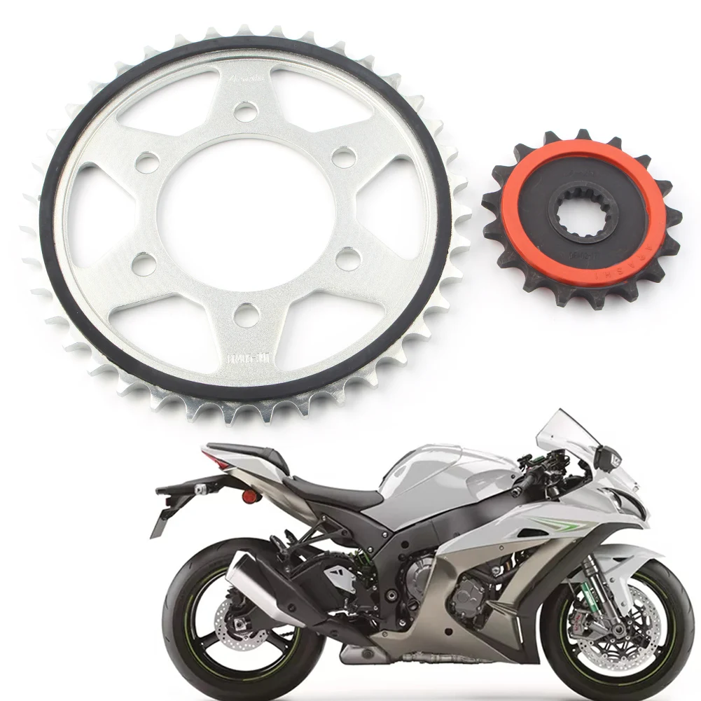 Motorcycle Front Rear Engine Chain Drive Sprocket 17T+39T For Kawasaki ZX10R ZX 10R 2011 2012 2013 2014 2015 2016 2017 2018